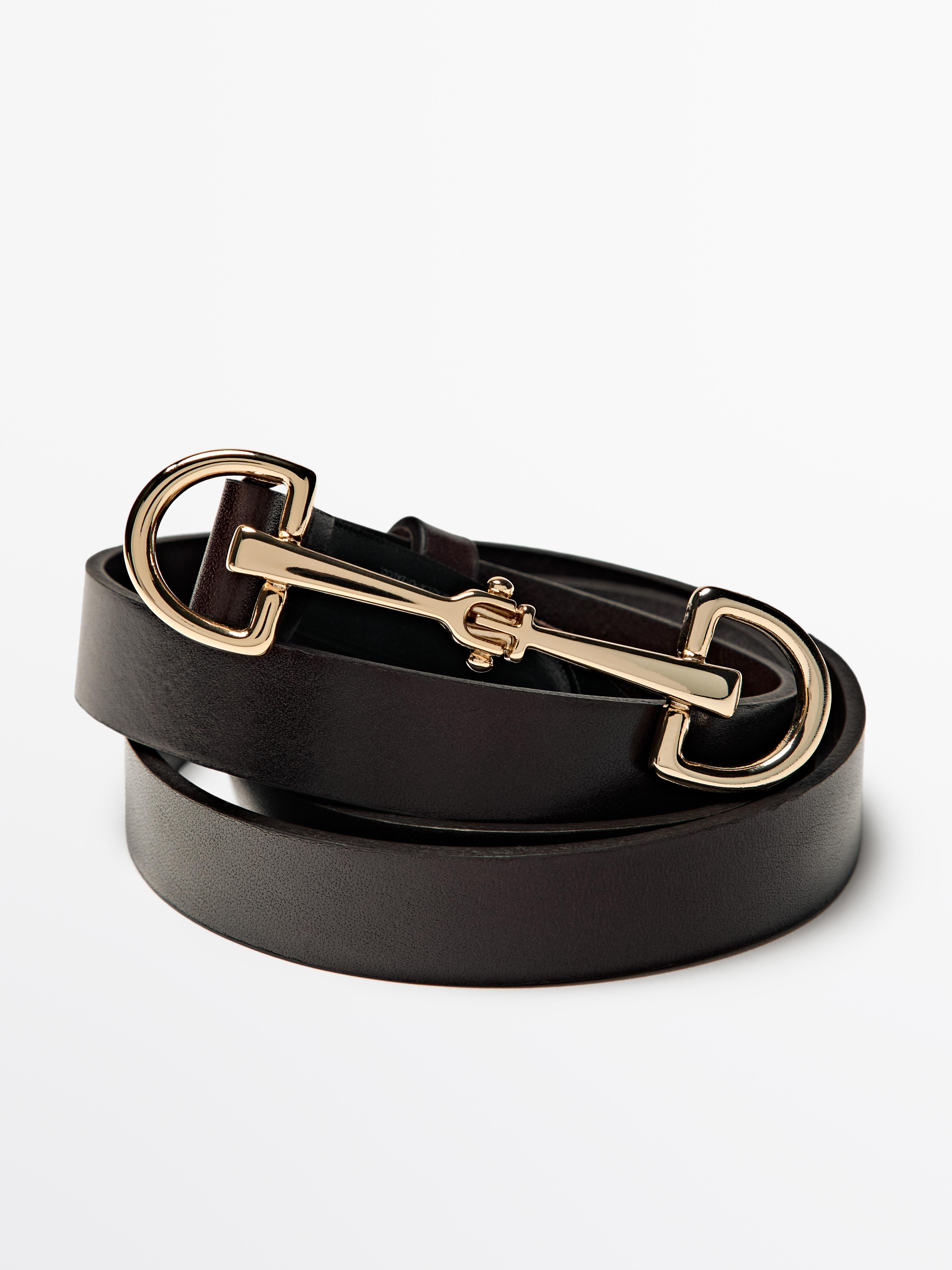 Ceinture équestre en cuir nappa